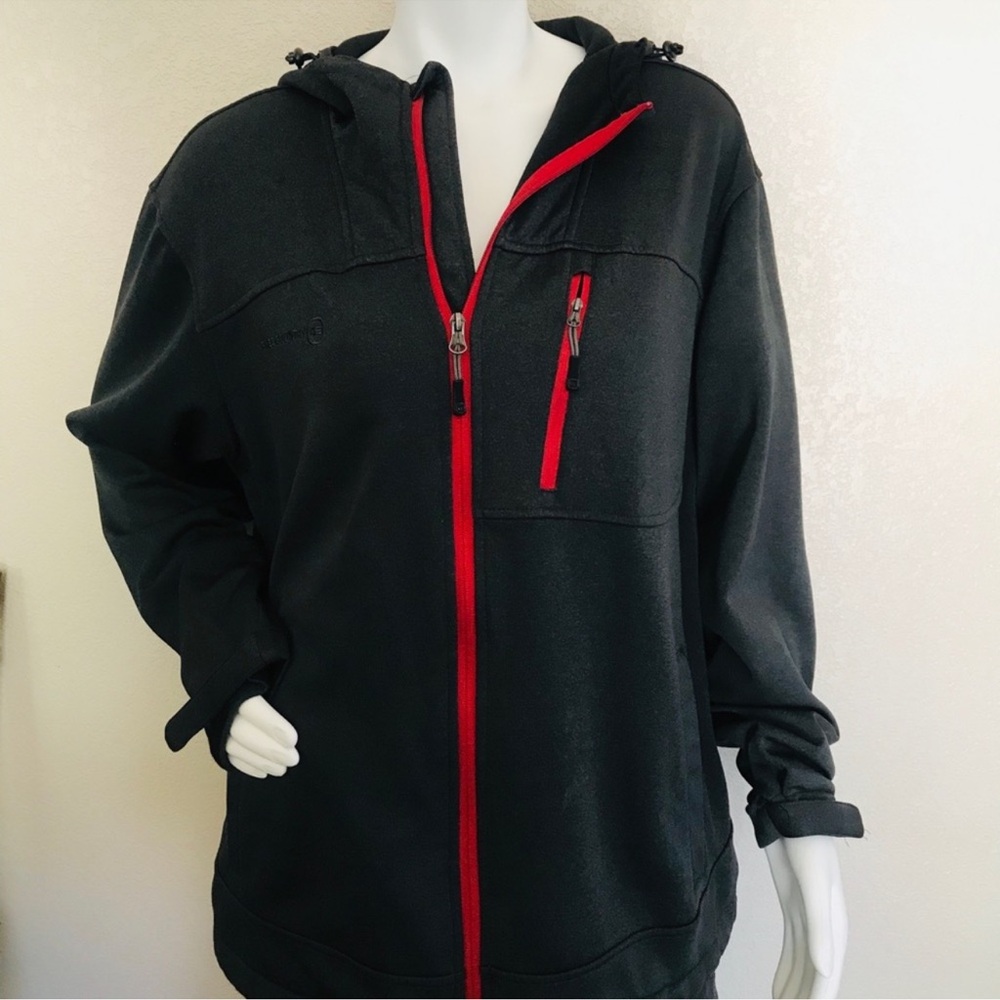 Free Country Men’s Gray with Red Zipper Jacket XL